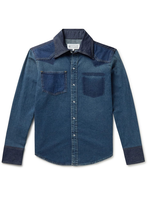 Photo: Maison Margiela - Slim-Fit Denim Western Shirt - Blue