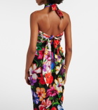 Dolce&Gabbana Floral scarf-detail silk top
