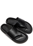 A.emery Imara Suede Flip Flops Black