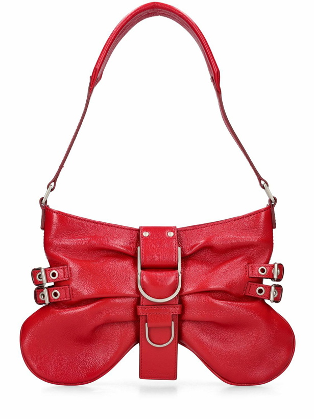 Photo: BLUMARINE - Large Butterfly Leather Shoulder Bag