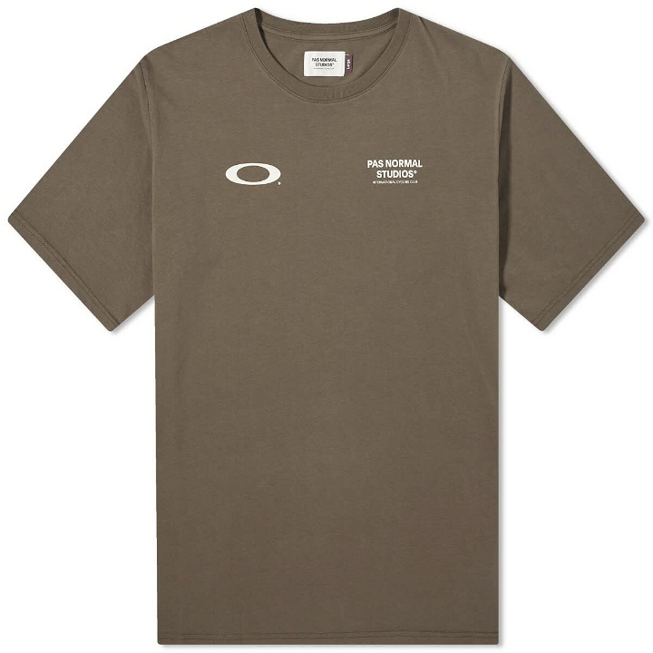 Photo: Pas Normal Studios Men's x Oakley Off-Race T-Shirt in Black Olive