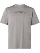 ARC'TERYX - Remige Word Logo-Print Mélange Stretch-Jersey T-Shirt - Gray