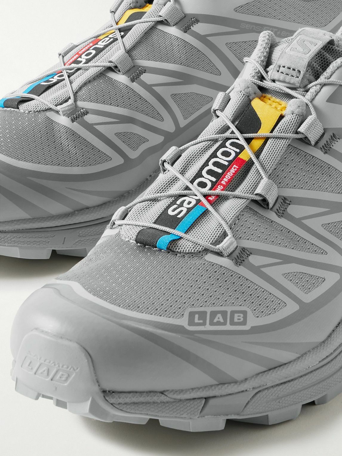 Salomon - XT-6 Rubber-Trimmed Mesh Sneakers - Gray