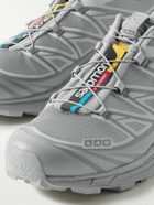 Salomon - XT-6 Rubber-Trimmed Mesh Sneakers - Gray