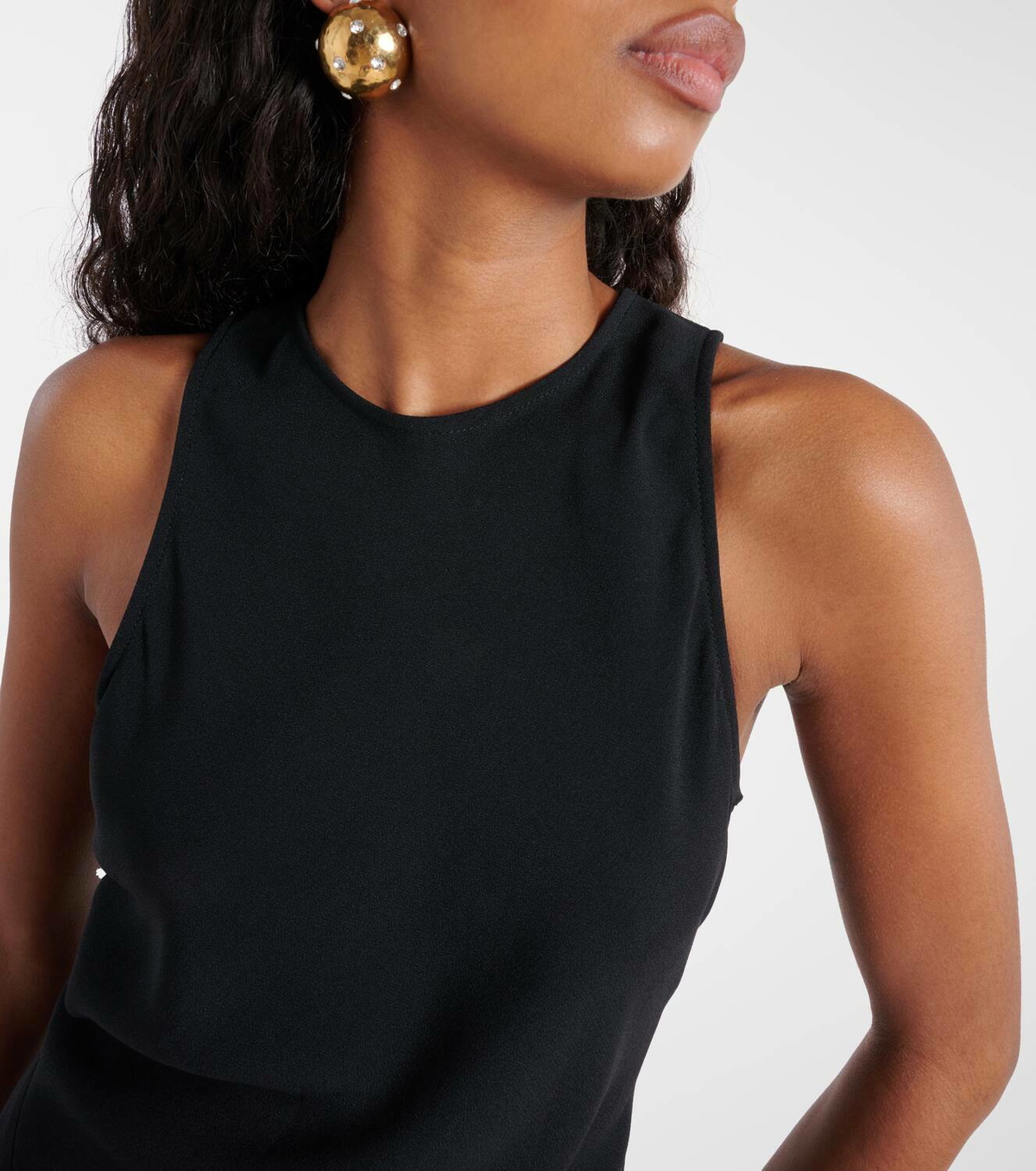 ワンピース Ami Black Jersey Dress Ami Paris Jersey maxi dress AMI