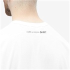 Comme des Garçons SHIRT Men's Oversized Back Neck Logo Tee in White