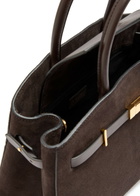 Demellier The Hudson Midi Grained Leather top Handle bag - Dark Brown - One Size
