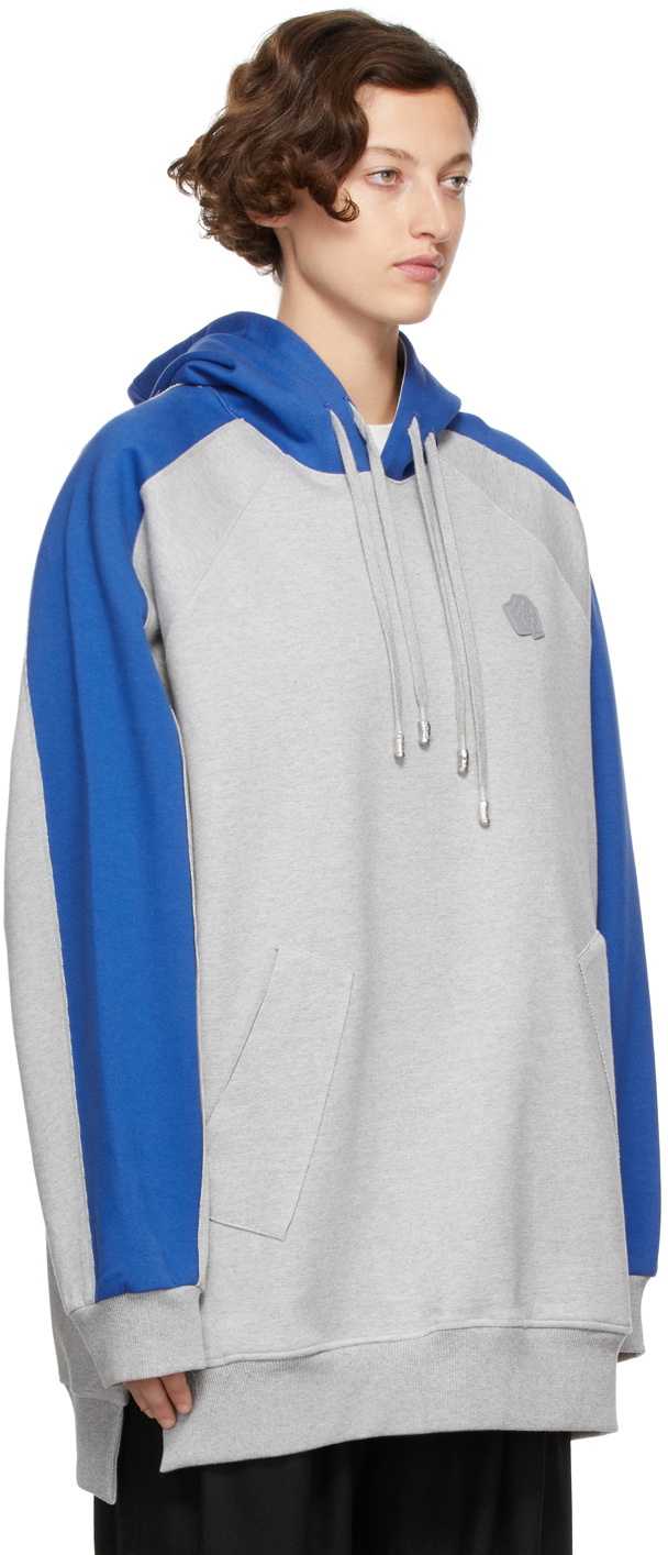 ADER error Grey u0026 Blue Blast Hoodie ADER error