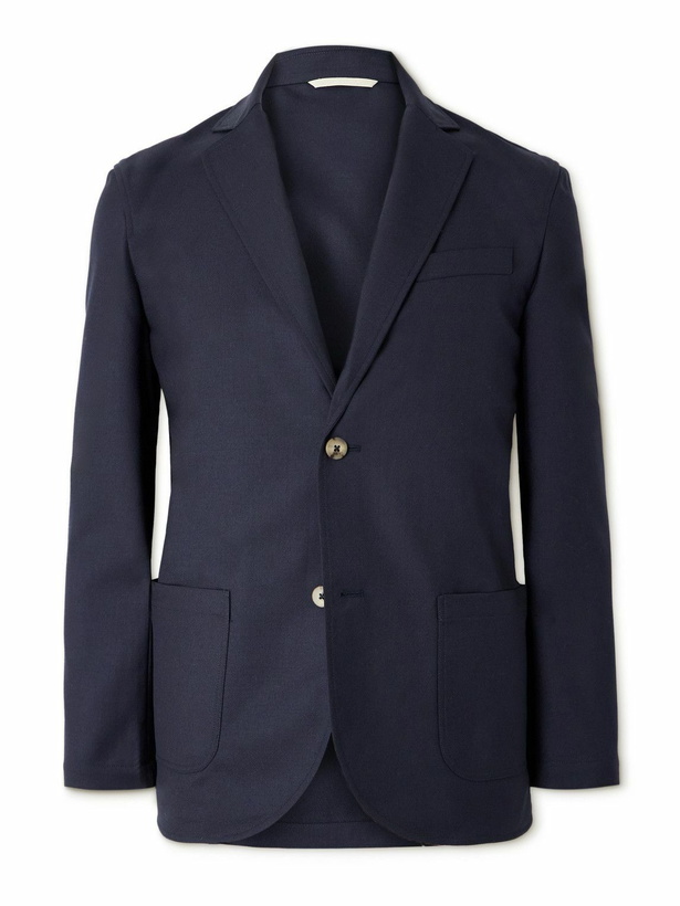 Photo: De Bonne Facture - Essential Unstructured Wool Suit Jacket - Blue