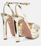 Aquazzura Divine 130 metallic platform sandals