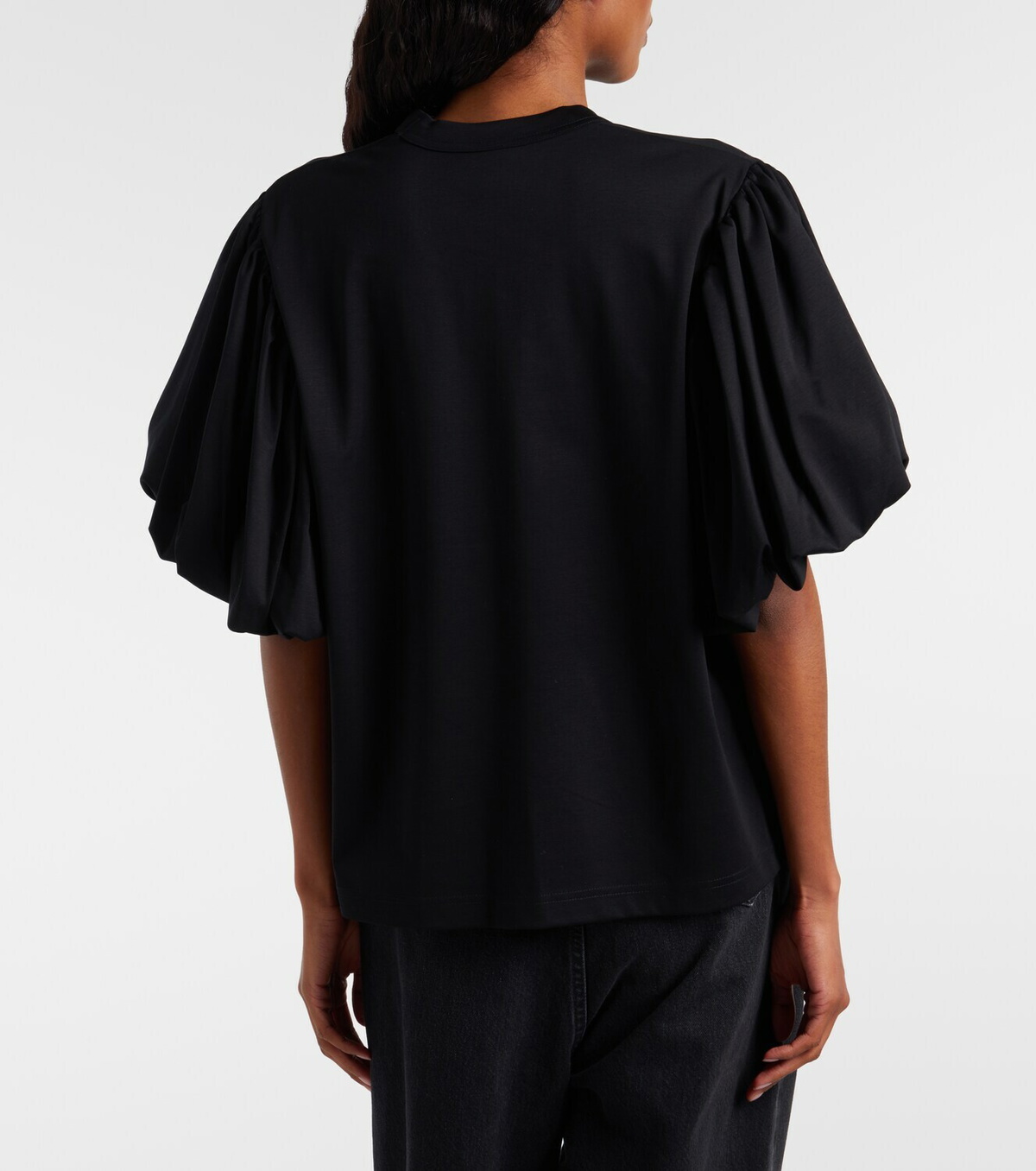 Noir Kei Ninomiya Puff-sleeve cotton jersey T-shirt