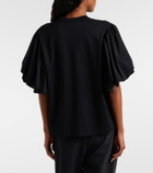 Noir Kei Ninomiya Puff-sleeve cotton jersey T-shirt