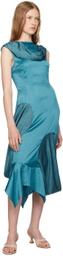 J.Kim Blue Basque Vaza Midi Dress