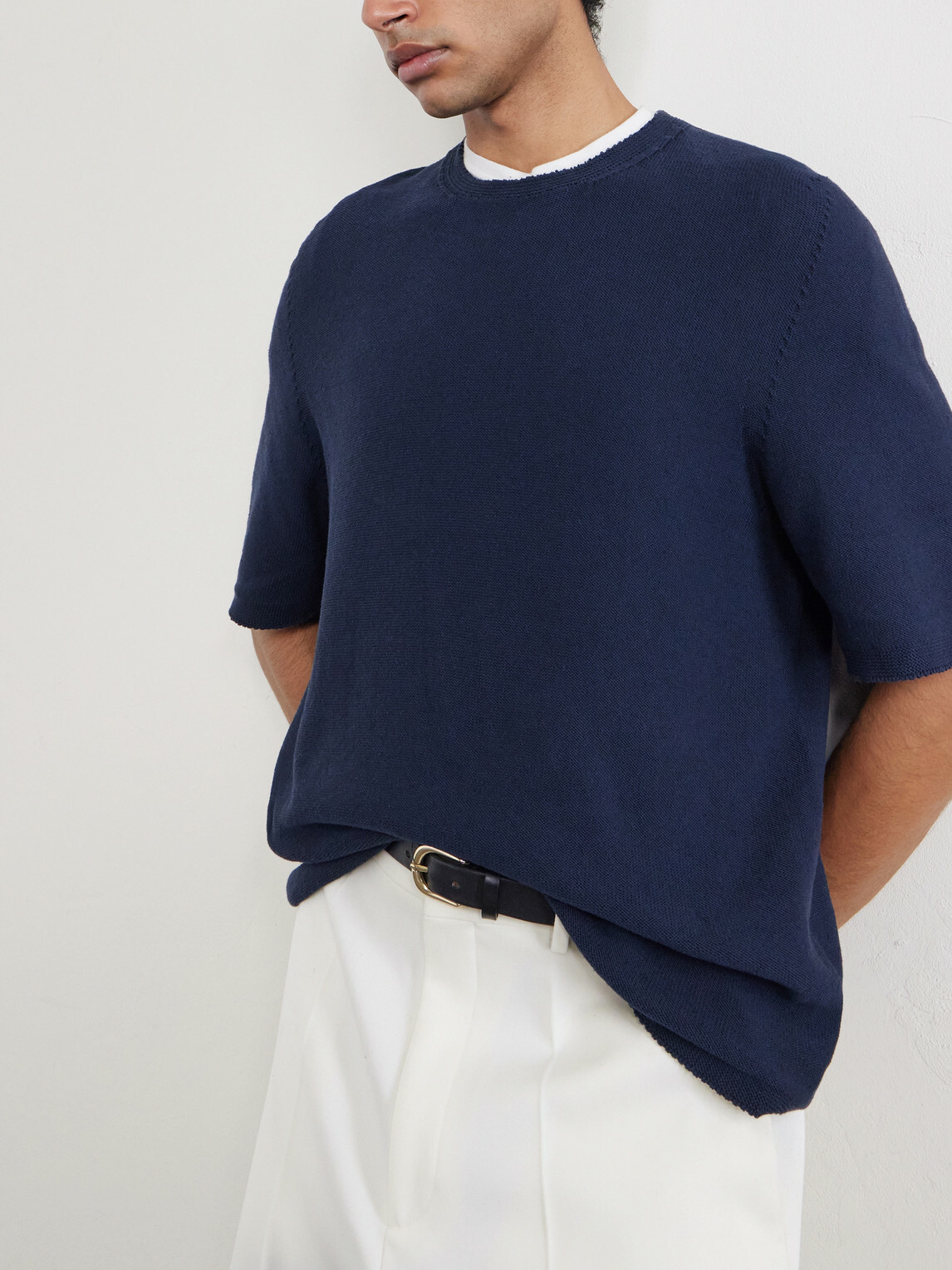 Inis Meáin - Linen and Cotton-Blend T-Shirt - Blue