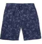 Albam - Easy Printed Cotton Shorts - Men - Navy