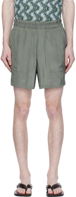 Photo: Dries Van Noten Gray Three-Pocket Shorts