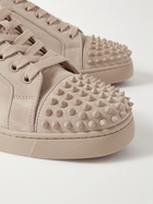 CHRISTIAN LOUBOUTIN - Louis Junior Spikes Cap-Toe Suede Sneakers - Neutrals