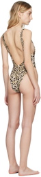 Reina Olga Beige Funky One-Piece Swimsuit