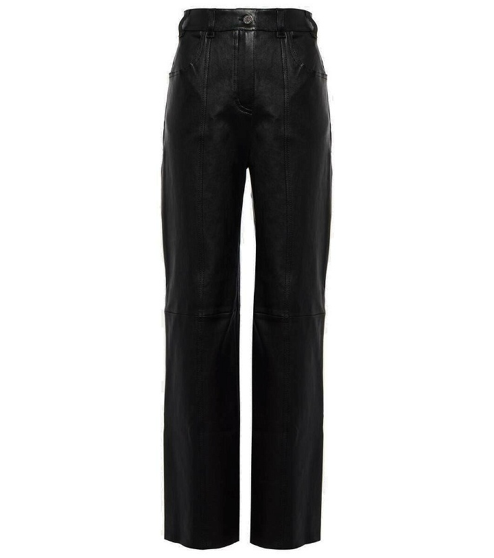 Photo: Stouls Benny high-rise leather straight pants
