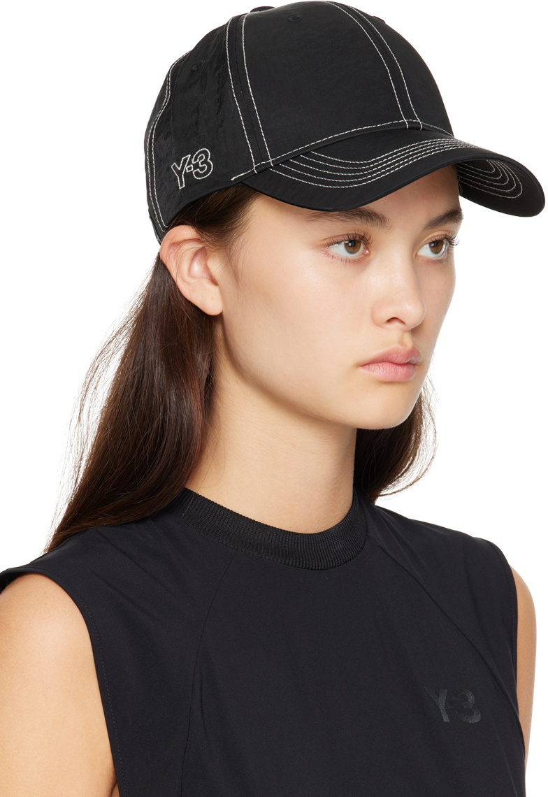 Y-3 Black Contrast Stitch Cap Y-3