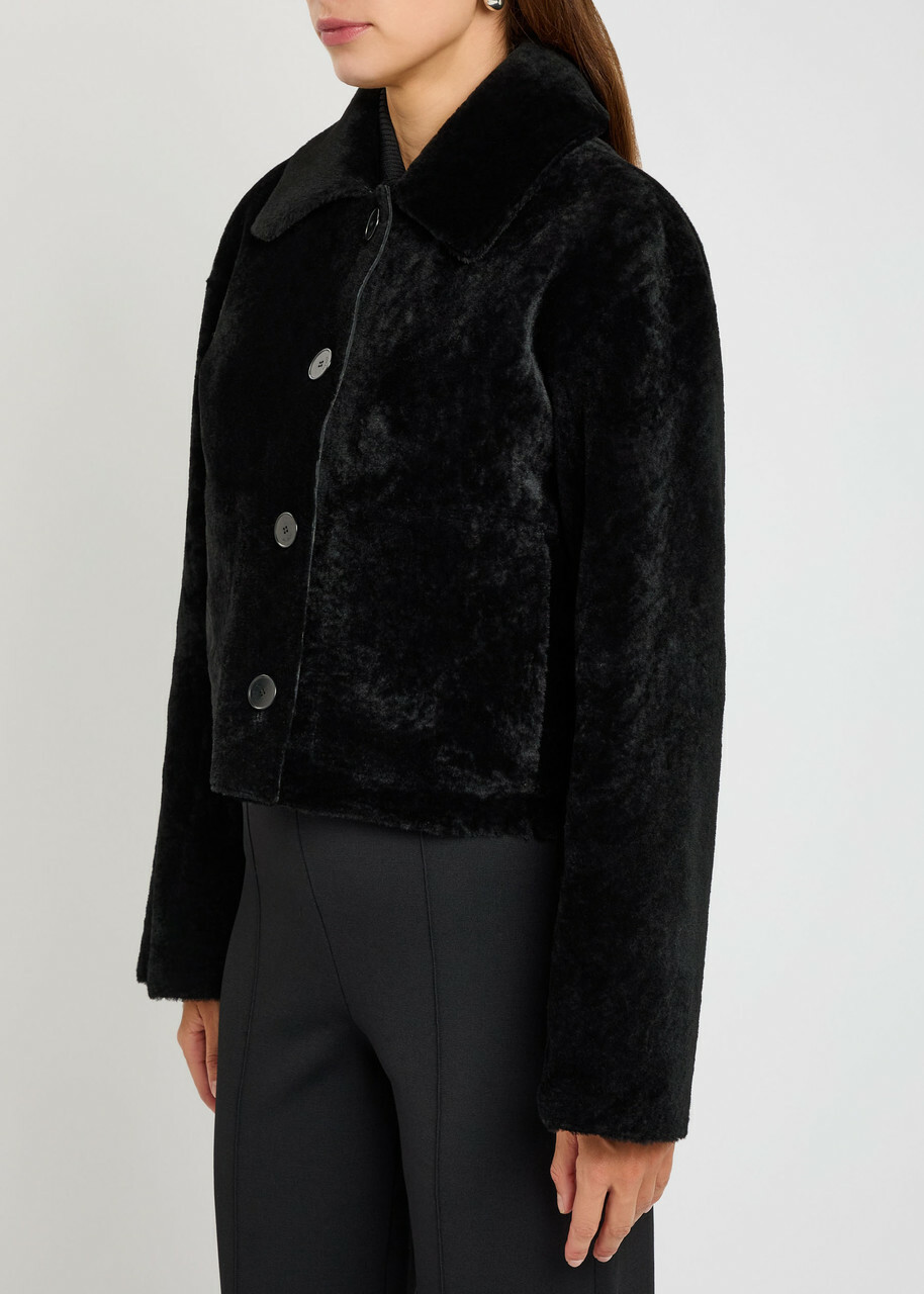 Joseph Alloway Reversible Shearling and Leather Jacket Black