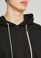 Rick Owens Cotton Hooded Sweatshirt Black