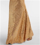 Jenny Packham Cygnet sequined ruched gown