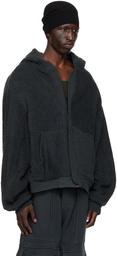 GREG ROSS Black Reversible Bomber Jacket