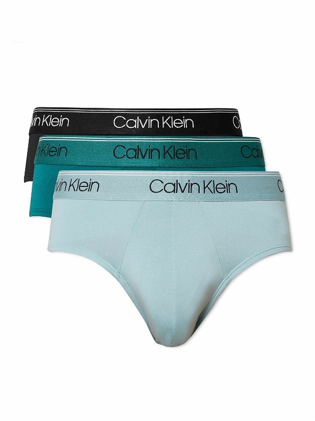 Photo: Calvin Klein Underwear - Three-Pack Stretch-Jersey Briefs - Blue