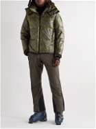 Moncler Grenoble - Darry Printed Quilted Dyneema Crinkled Hooded Down Ski Jacket - Green