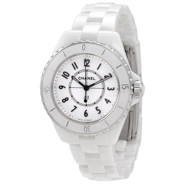 Photo: Chanel J12 Quartz White Dial Ladies Watch H5698