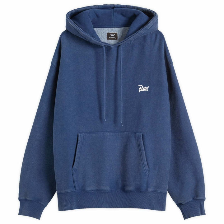 Photo: Patta Men's Classic Acid Washed Hoodie in Blue