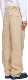 Jacquemus Beige Le Raphia 'Le de Nîmes' Cargo Pants