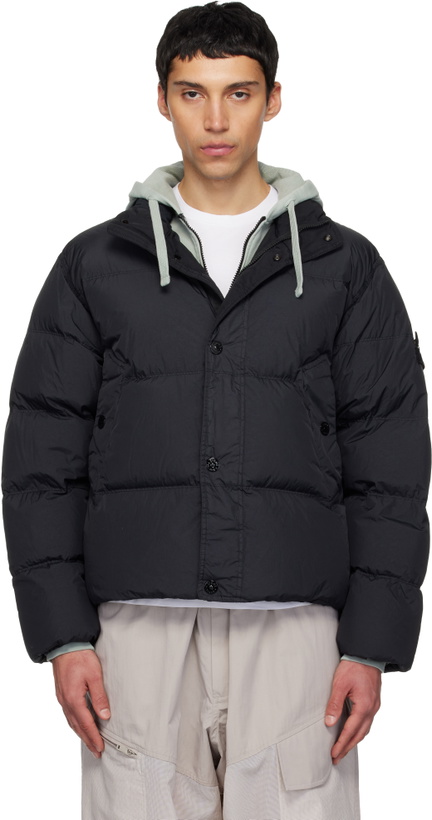 Photo: Stone Island Black 4100010 Crinkle Reps NY Down Jacket