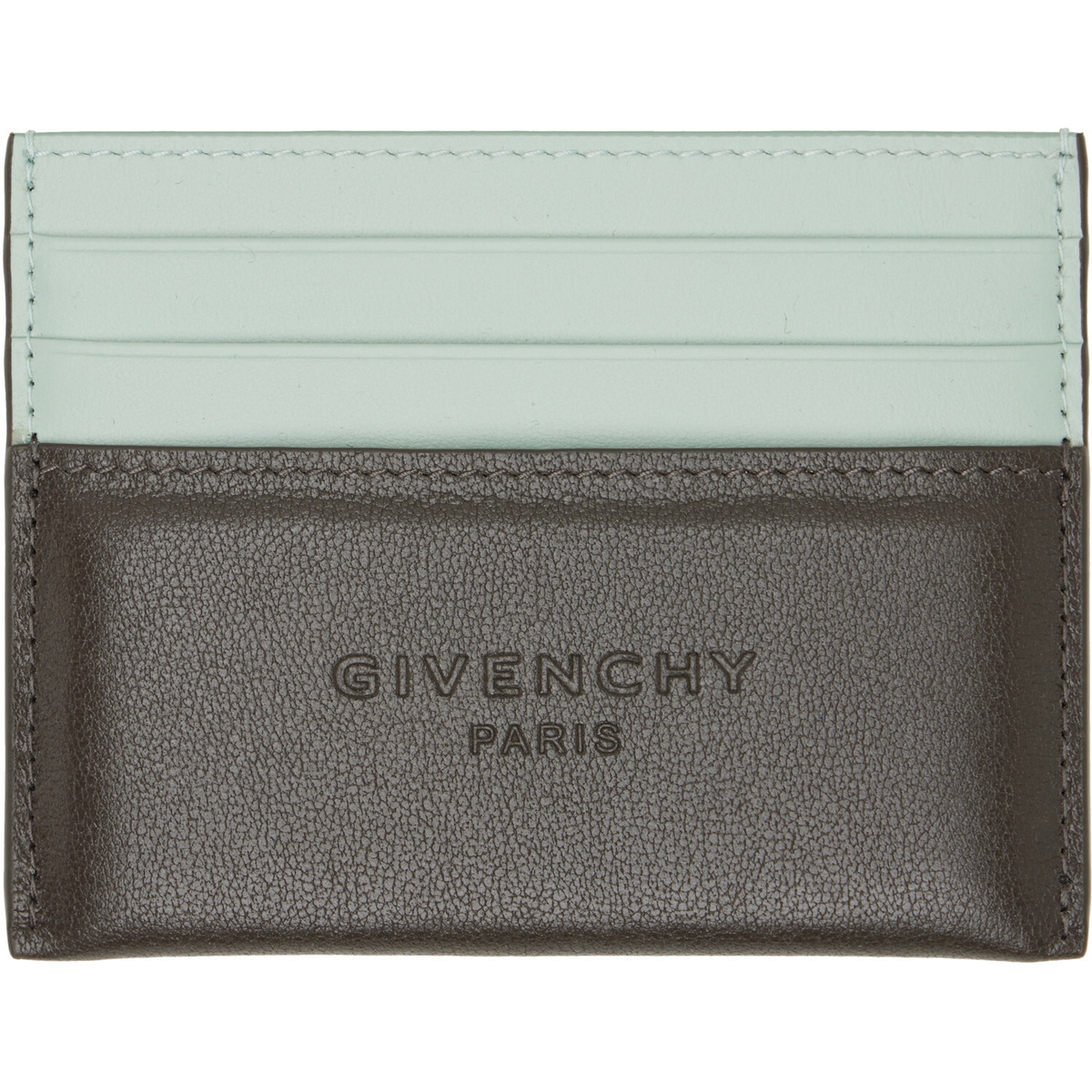 Givenchy Green & Brown Padded Cardholder
