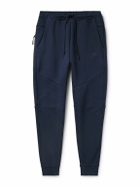 Nike - Slim-Fit Tapered Cotton-Blend Tech-Fleece Sweatpants - Blue