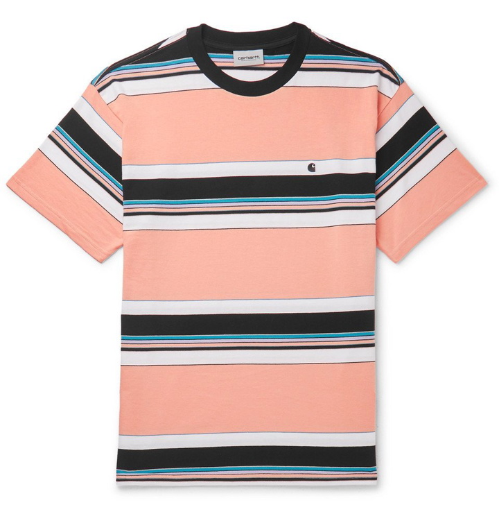 Photo: Carhartt WIP - Ozark Striped Cotton-Jersey T-Shirt - Orange