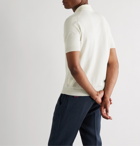 Lardini - Slim-Fit Textured-Cotton Polo Shirt - Neutrals