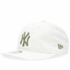 New Era NY Yankees Seersucker 9Fifty Adjustable Cap in Stone