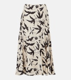 Altuzarra Elton printed silk midi skirt