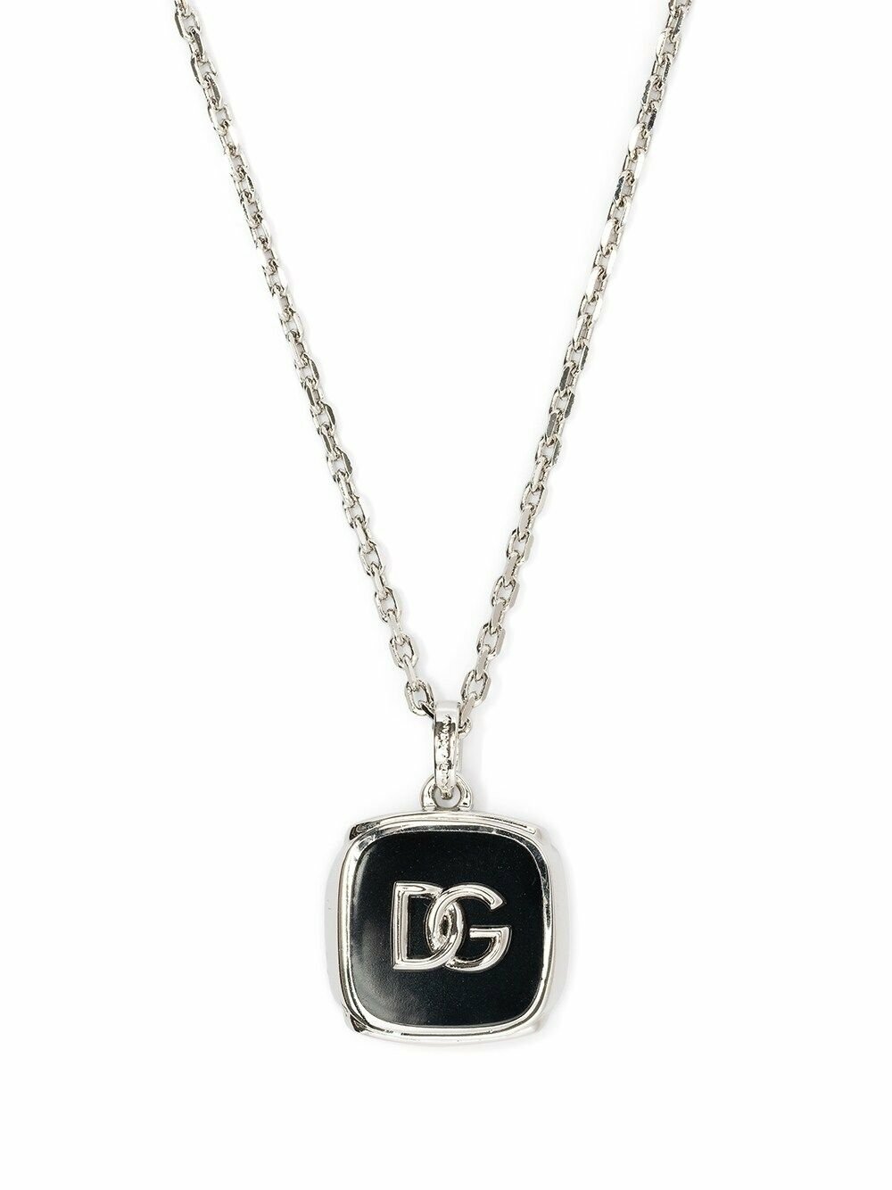 Dolce & Gabbana Silver-Tone Logo Necklace