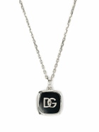 Dolce & Gabbana Silver-Tone Logo Necklace