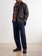De Bonne Facture - Checked Corduroy-Trimmed Wool-Tweed Jacket - Brown