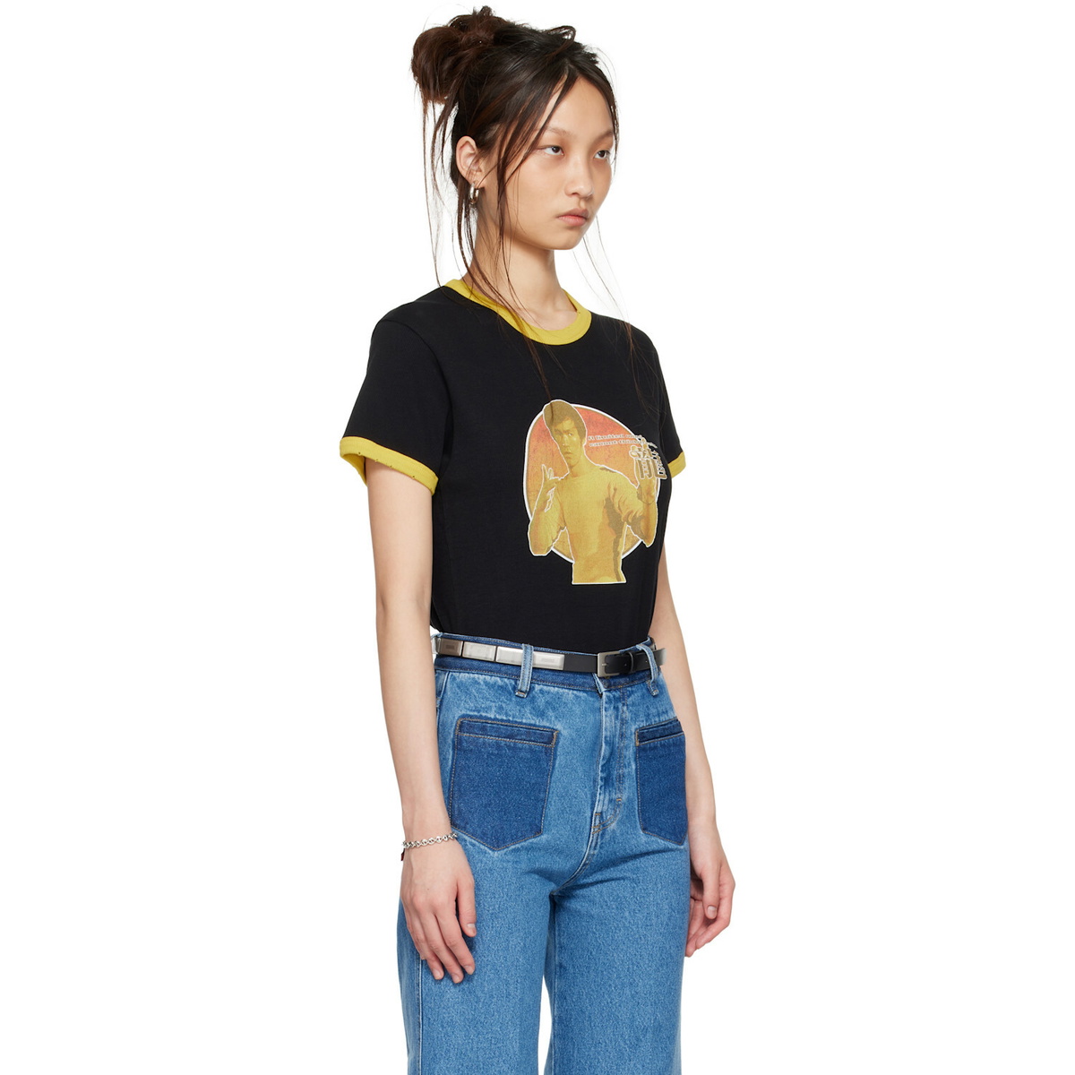 LU'U DAN BRUCE LEE x LỰU ĐẠN Black Ringer T-shirt