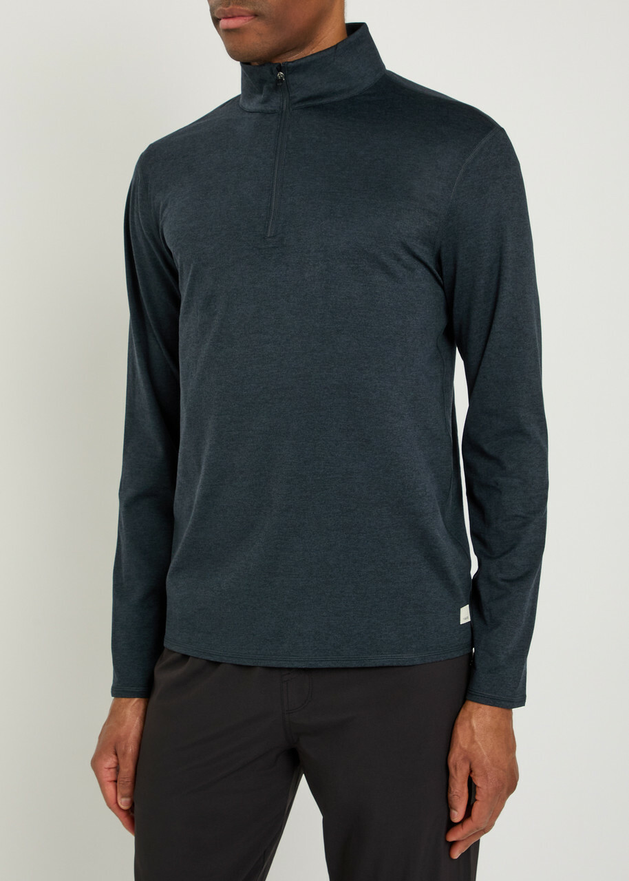 Vuori Ponto Half-zip Jersey Sweatshirt Navy