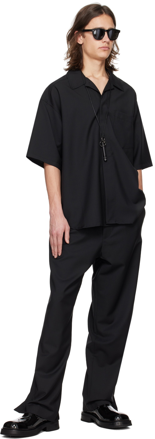 Lownn Black Straight Trousers
