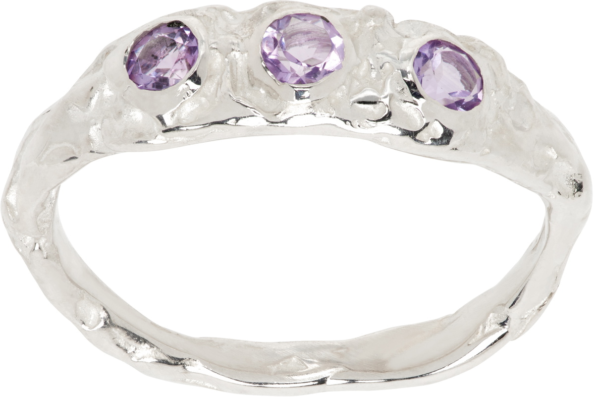 Vasiliki Silver Mono Mycena Ring