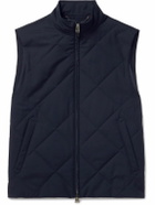 Canali - Quilted Shell Gilet - Blue