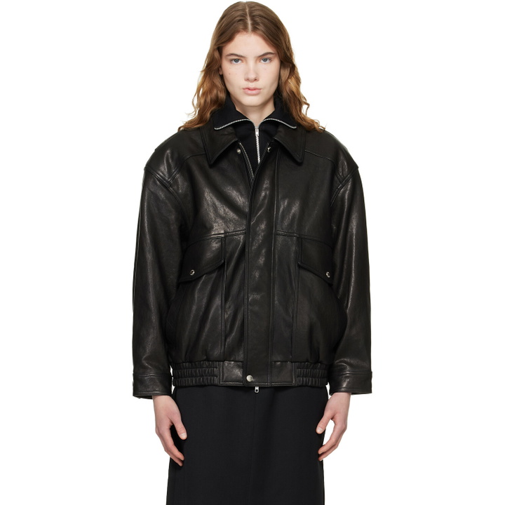 Photo: Dunst Black Oversized Vintage Leather Jacket