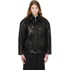 Dunst Black Oversized Vintage Leather Jacket